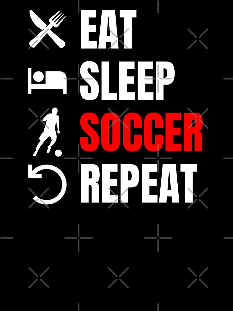 Eat Sleep Soccer Repeat Red by Web CreationsNL