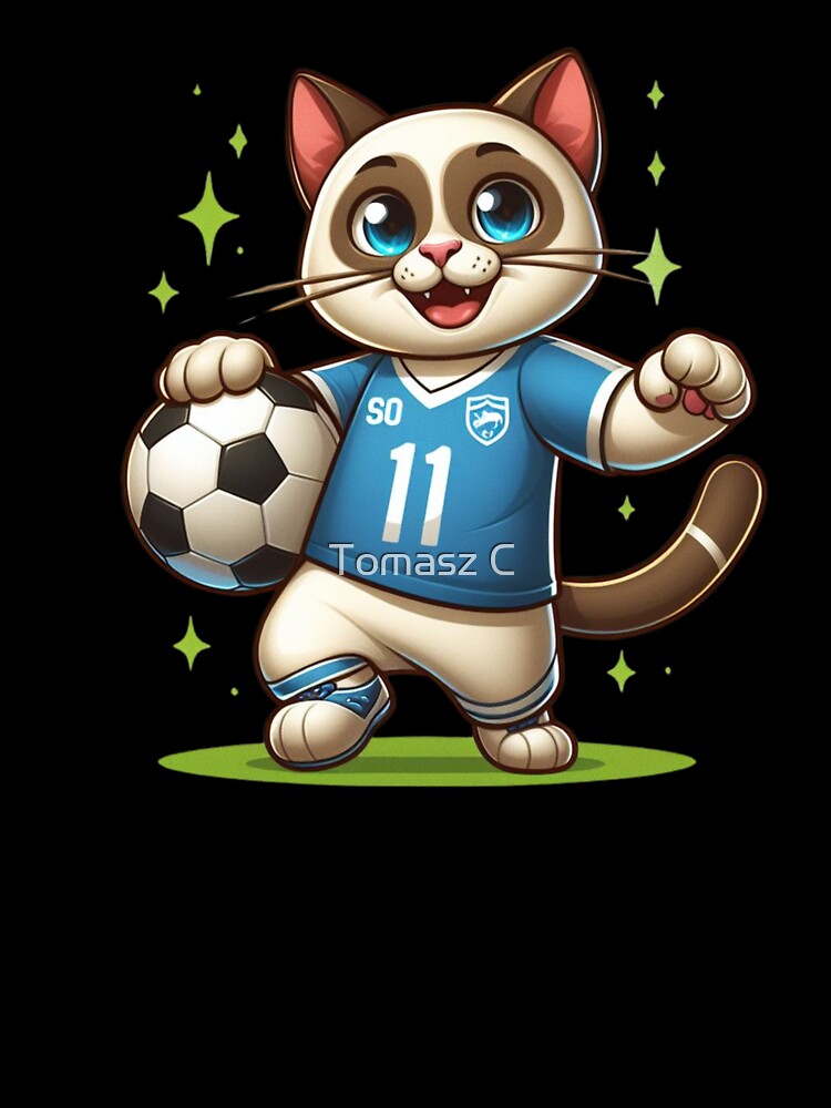 Siamse Cat as Football Player by Tomasz C