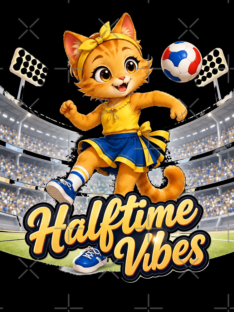 Halftime Vibes Soccer Cat by yasmh