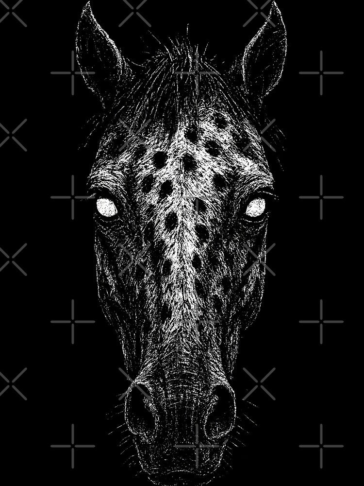 Appaloosa Horse Dark Gothic Portrait by Mortisigil