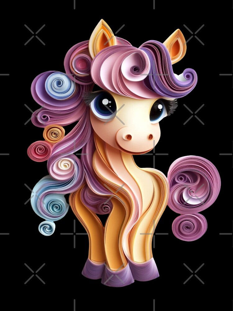 Cute Kawaii Horse by PrintsByFrank