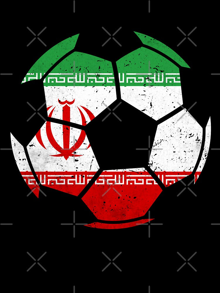 Iran Soccer Ball Flag Jersey Iranian Football Fan by EIMgraphic