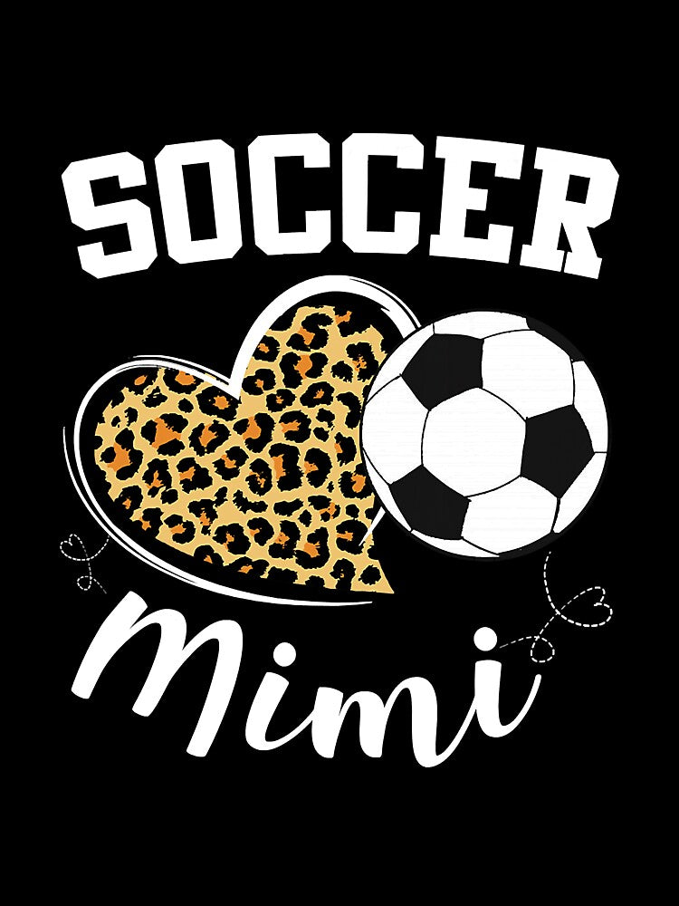 Soccer Mimi Heart Leopard Mom Grandma by BundlerVq