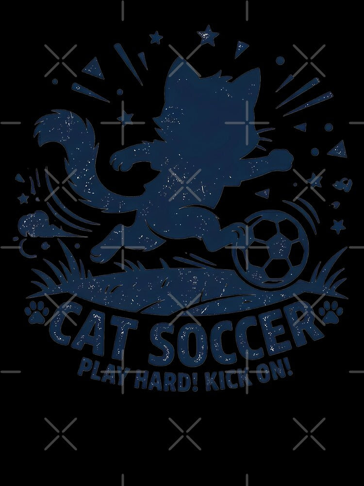 Distressed Vintage Style Cat Soccer by Style2Vie