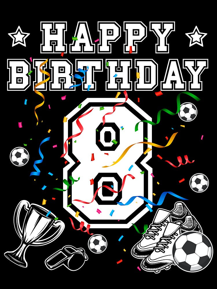 Soccer Birthday 8 Years Soccer jersey Soccer ball by Shirt-Designs