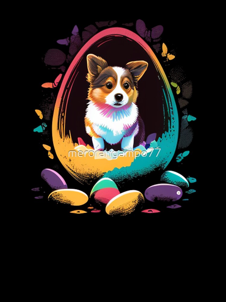 wpap colorful cute dog in egg by merorangampo77
