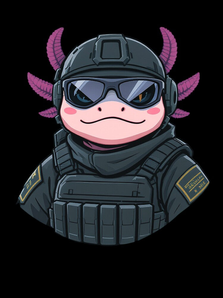 Special Forces Axolotl – Elite Tactical Cool Illustration by ColorSplash123