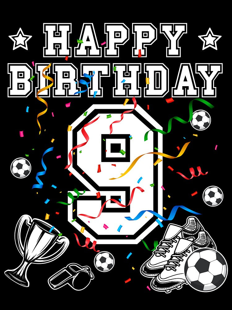 Soccer Birthday 9 Years Soccer jersey Soccer ball by Shirt-Designs