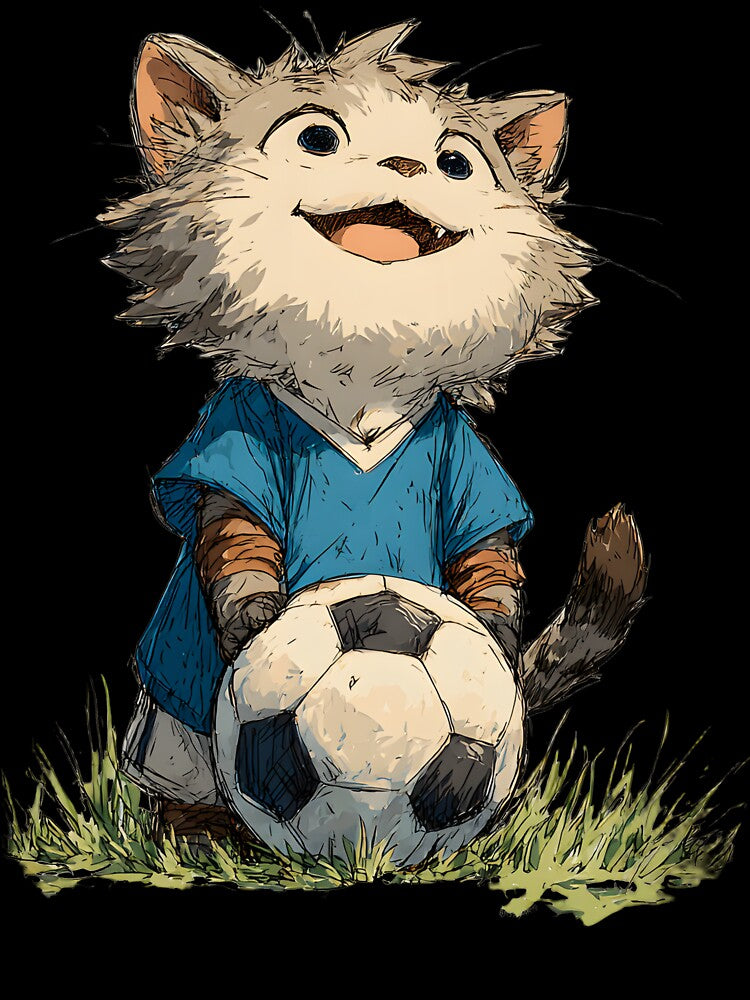 Soccer Kitty - Cute Cat Playing Soccer by TheDuckprints