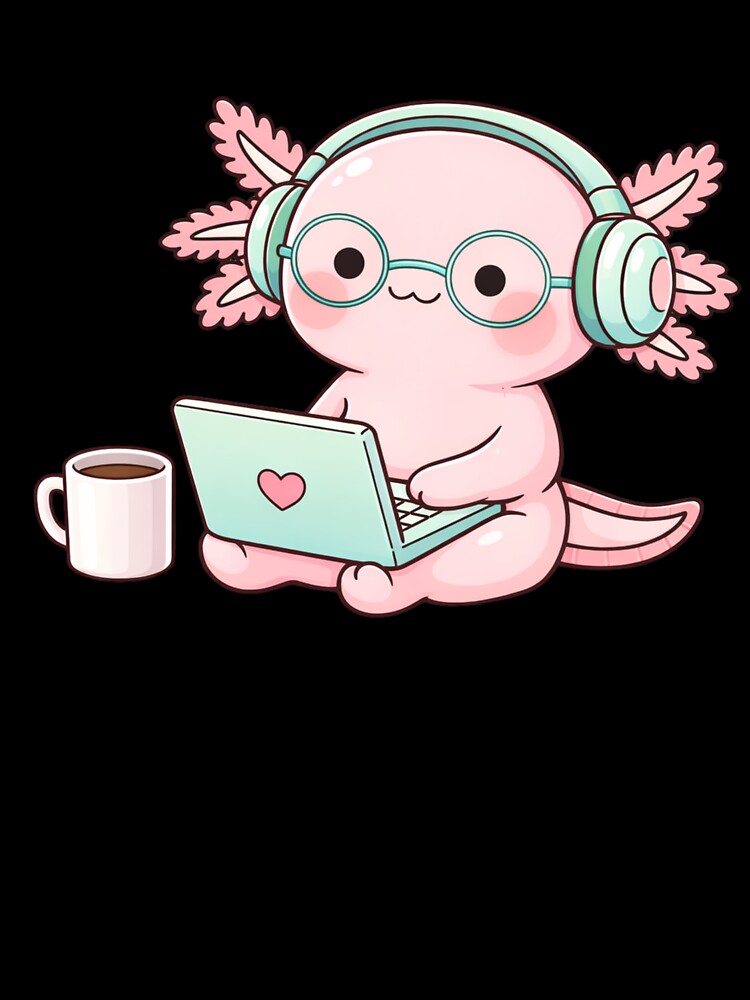 Ninja Bubble Tea Axolotl – Cute Kawaii Ninja Axolotl Chibi Vector Art by ColorSplash123