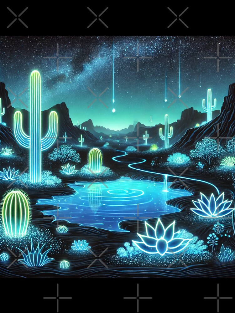 The Neon Desert: A Cosmic Oasis Under the Stars by Meta2Physical