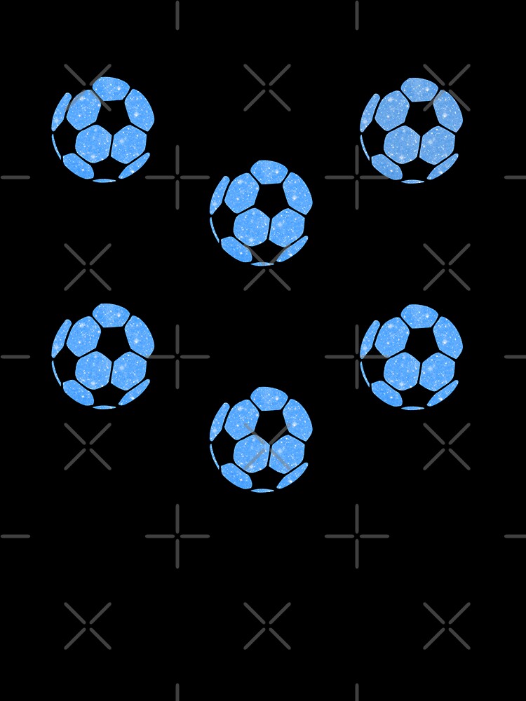 Blue Preppy Glitter Soccer Ball Set Pack by wonderxwander