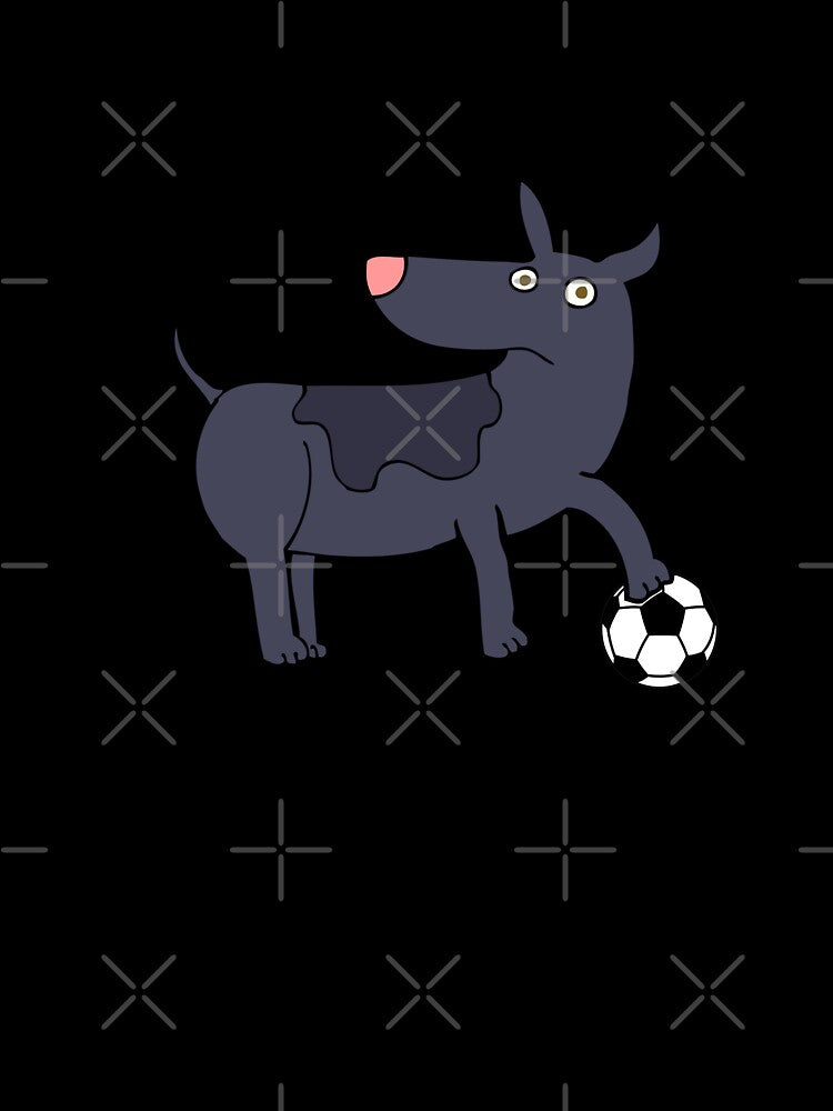 Funny dog with soccer ball by ijdesigns