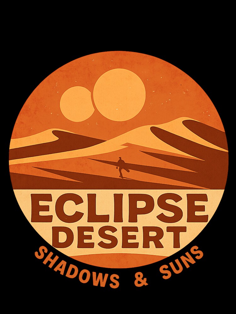 Eclipse Desert Retro Sunset Design by สุธรรมาท  ทองกร