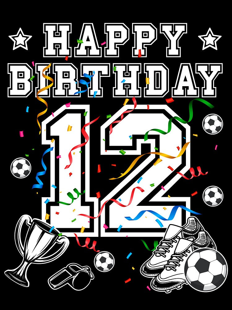 Soccer Birthday 12 Years Soccer jersey Soccer ball by Shirt-Designs