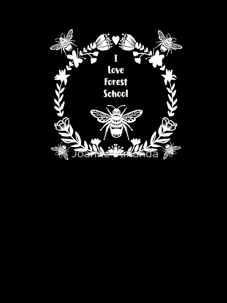 I love Forest School Bee floral logo by Joanne-Amanda