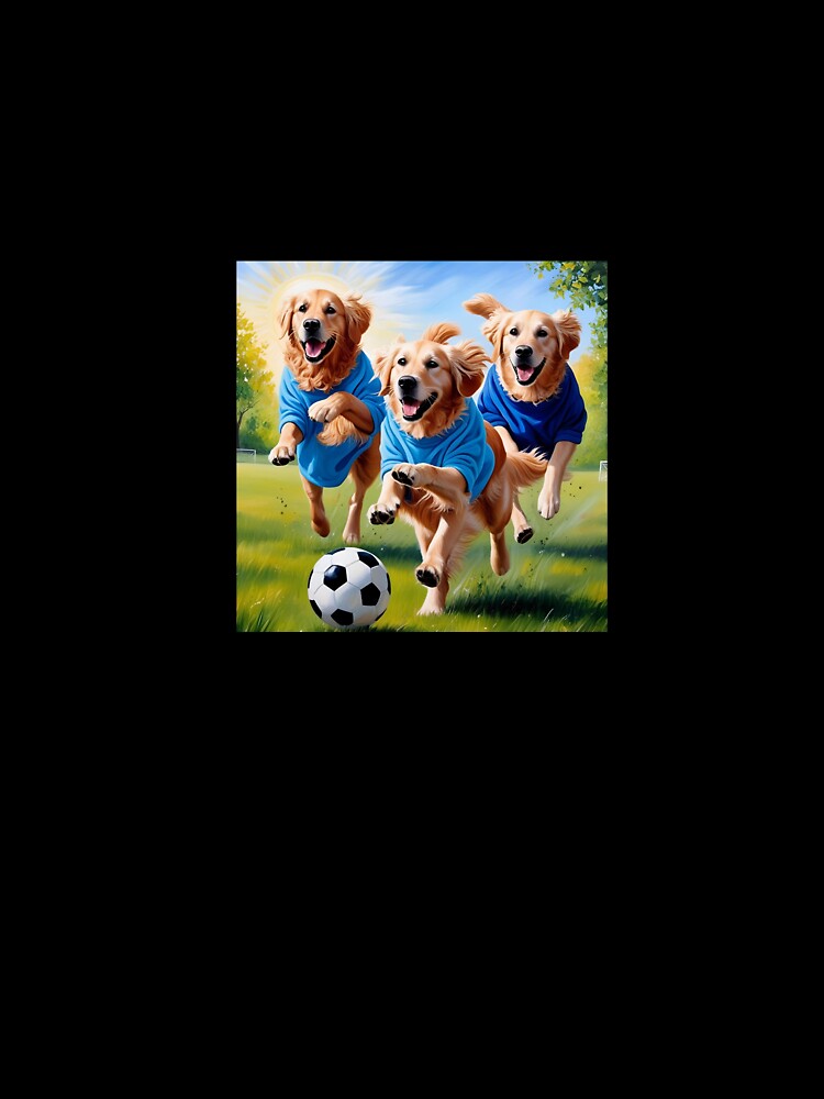 Golden Retrievers love football too! Soccer and Dog Lovers - Chelsea, Everton, Leicester City, Ipswich Town - Any dog, any colour by Humour House Designs