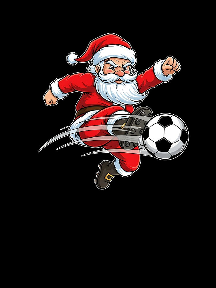 Santa Plays Soccer Christmas Sports Women Men Kids by diyoor
