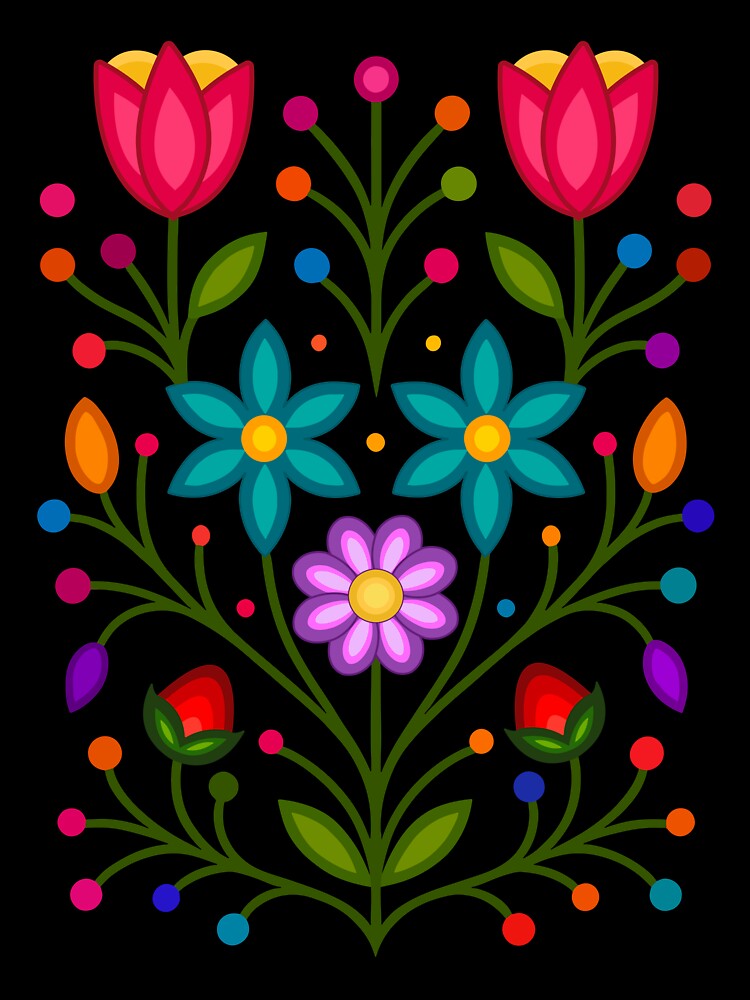 Ojibwe Floral Indigenous Anishinaabe Flowers by YalenArt