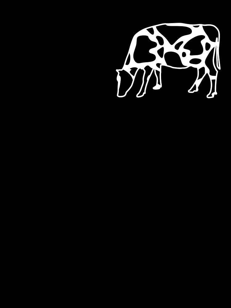 Outline of cow grazing by jsmerchshop