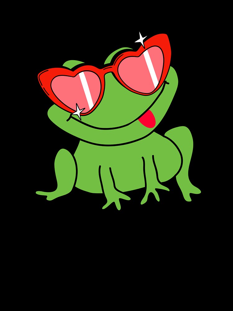 Cute Frog with Funny Glasses – Whimsical Amphibian Art by TheMysticNook