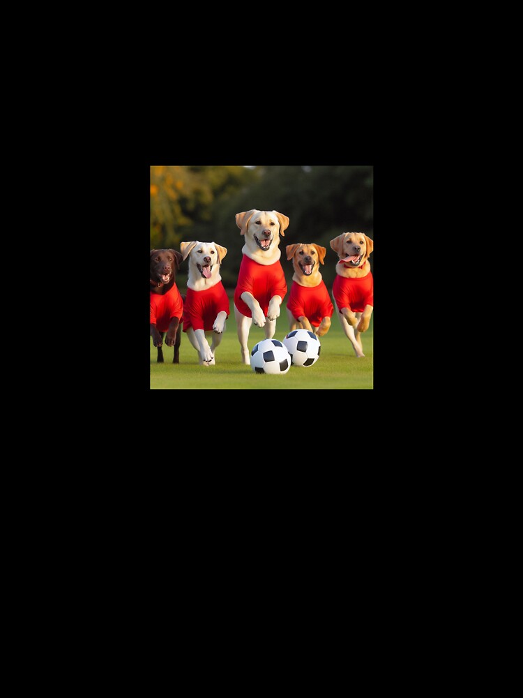 Labradors love football too! Soccer and Dog Lovers - Liverpool, Manchester United, Arsenal, Nottingham Forest - Any dog, any colour by Humour House Designs