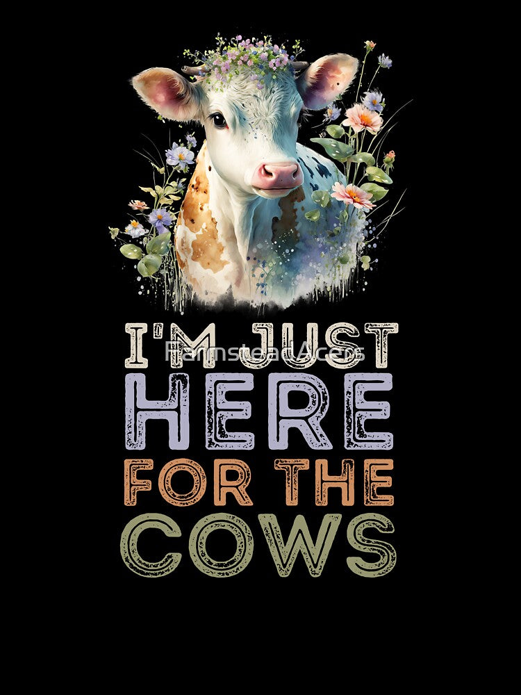 I'm just here for the Cows - Lovely Cow painting by FarmsteadAcers