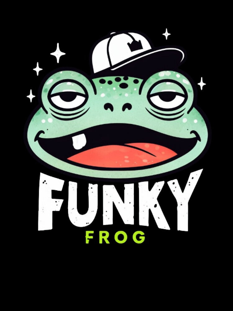 Funky Frog | Cool Retro Aesthetic Colorful Frog Art by Colorful-Garden