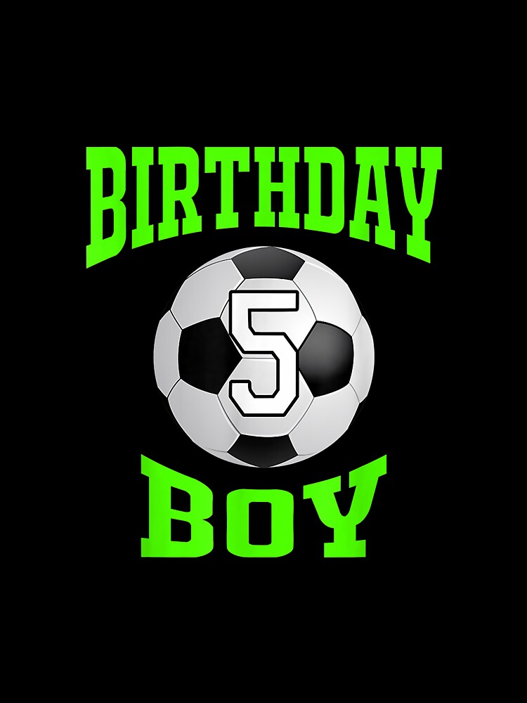 5 th Birthday Boy Shirt - Soccer T- Shirt 5 years old kid by TammyFlanery