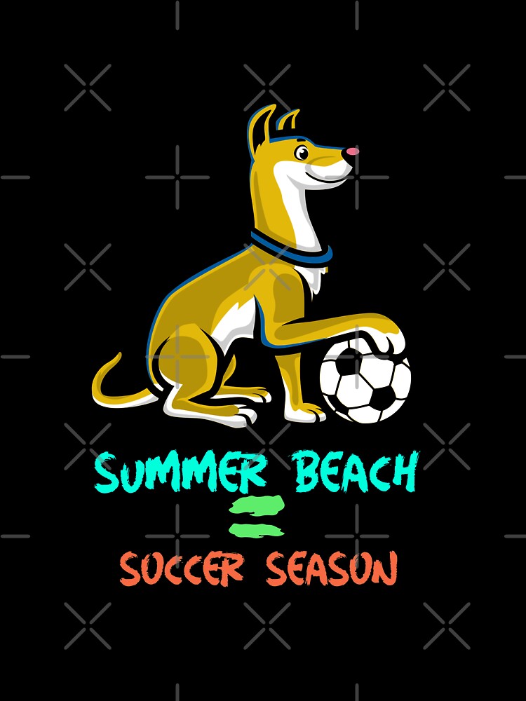 Summer beach soccer season vintage dog by Socool101