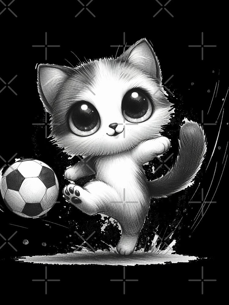 Cat Playing Football by VANWANSHOP