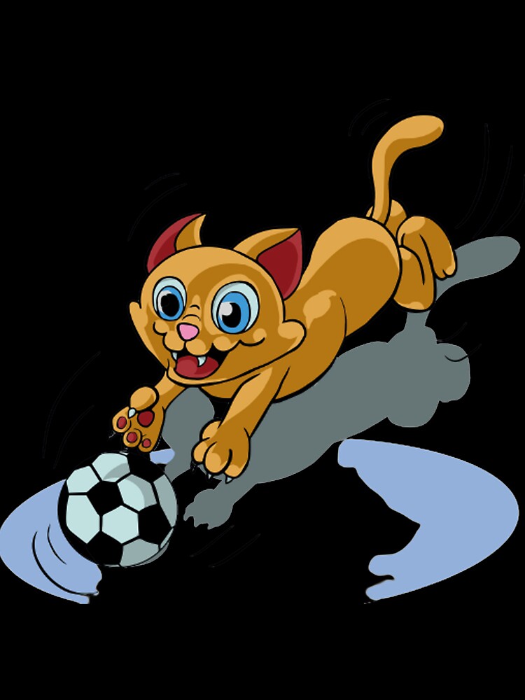 Cute little cat with soccer by EasyStreet Fashion