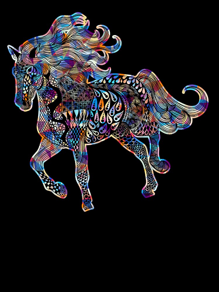 Cool And Awesome Horse Geometric by UnknownArtistt