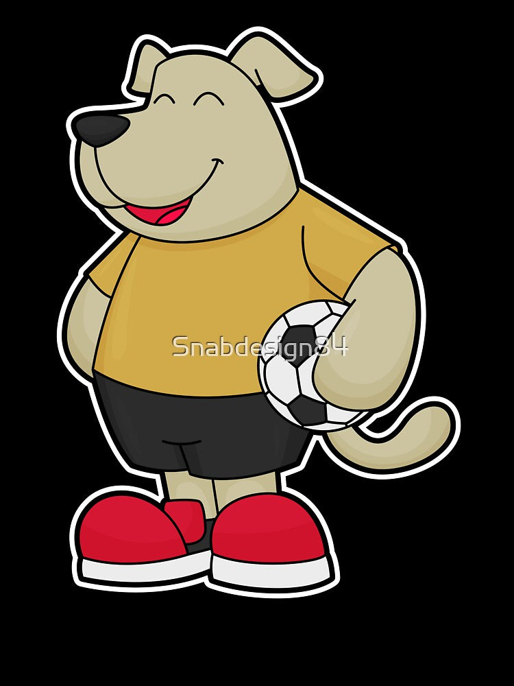 Dog as Soccer player with Soccer ball by Snabdesign84