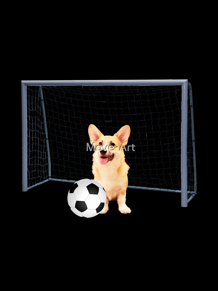Corgi dog - Football soccer goal by Move-Art