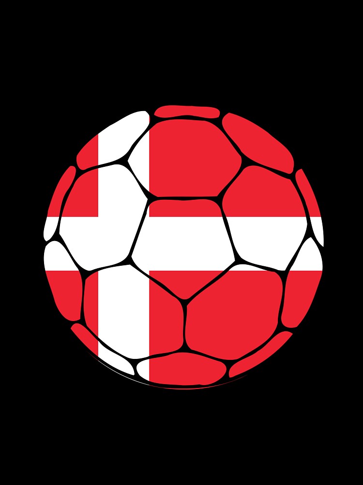 Denmark Flag Soccer Ball by ehgraphics15