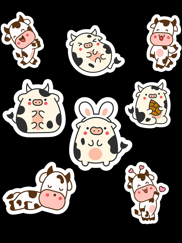 cute babe cow in pink and black by khalidteez