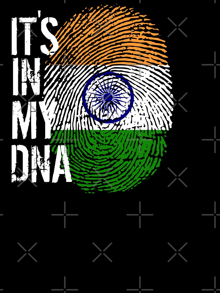 India Flag Fingerprint - It's in my DNA Indian by PartyShirts1