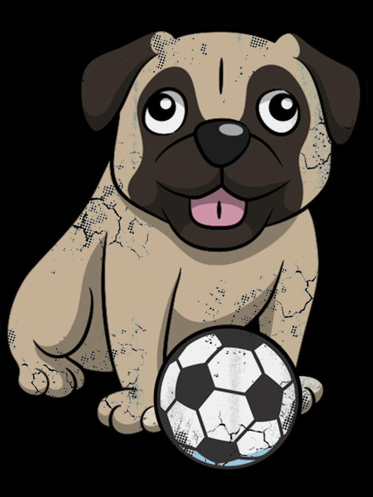 Soccer Pug Dog by IsabellasVintag