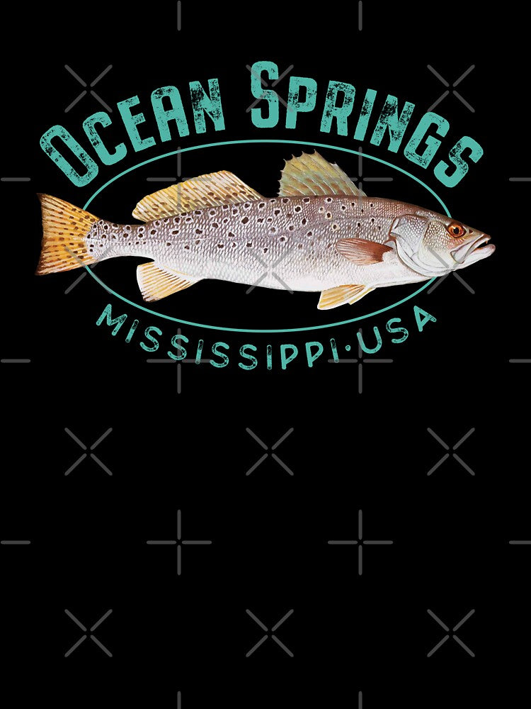 Ocean Springs Mississippi Spotted Seatrout Design by Futurebeachbum