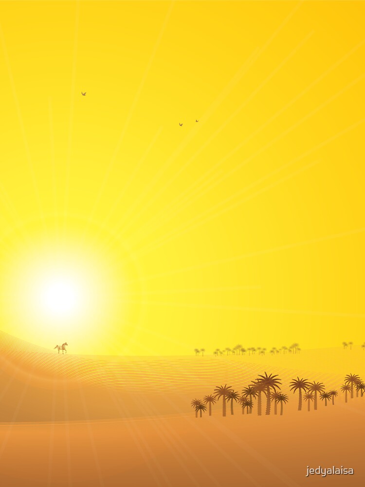 Desert by vector lines in gold by jedyalaisa