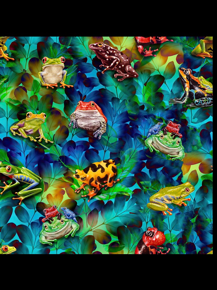 Colorful Frog Art by MobertsonArt