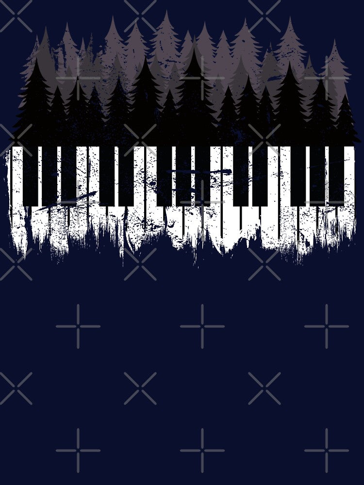 Piano Forest Skyline for Piano Players and Piano Teachers by TheArtOfCMYK