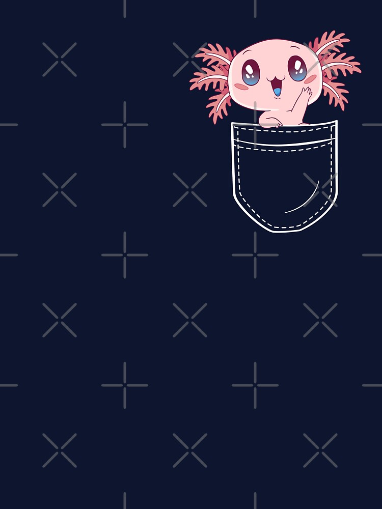 Kawaii Axolotl in Pocket Funny Axolotl Lover Cute Axolotl by lanynx design