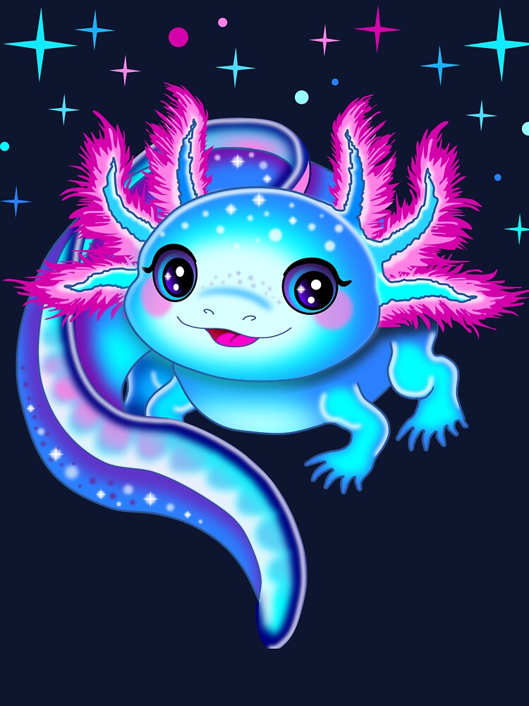 Cute Axolotl Galaxy Starry Sky by LESSILU