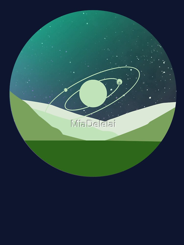 Cosmic Desert Northern Lights Graphic & Photography by MiaDelelai