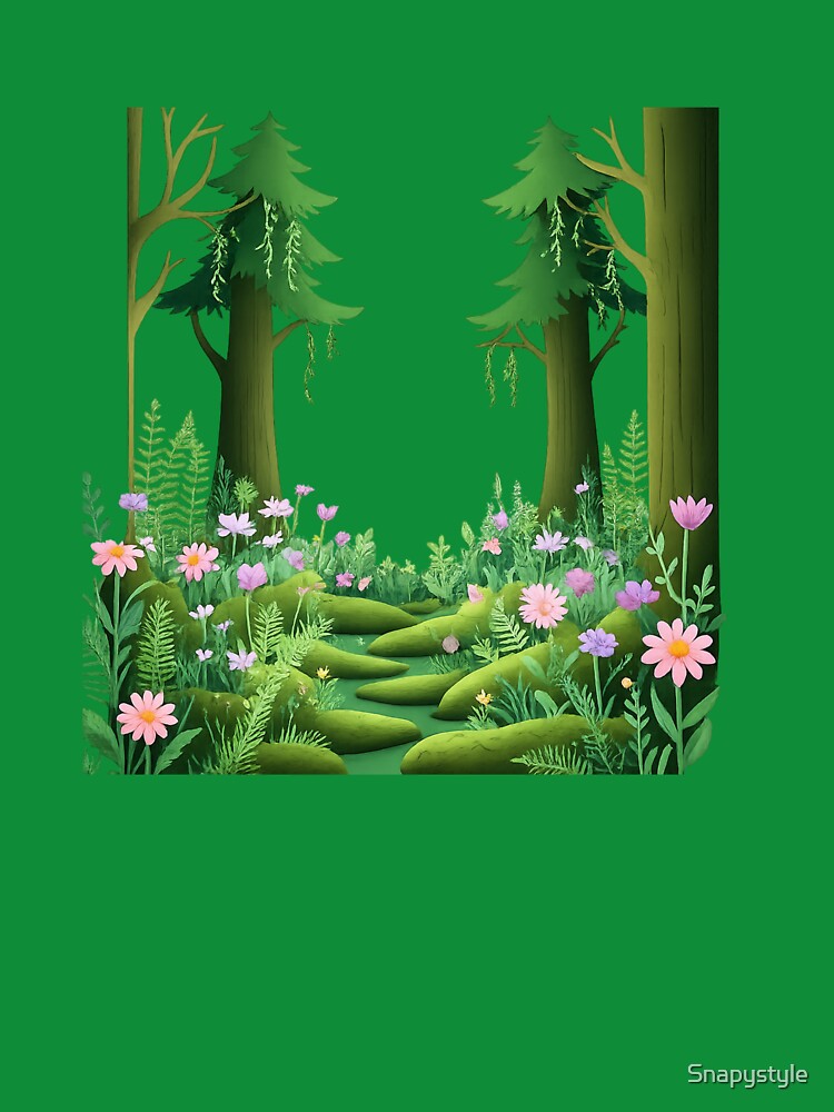 Enchanted Forest Path Illustration | Magical Fairy Woodland Art by Snapystyle