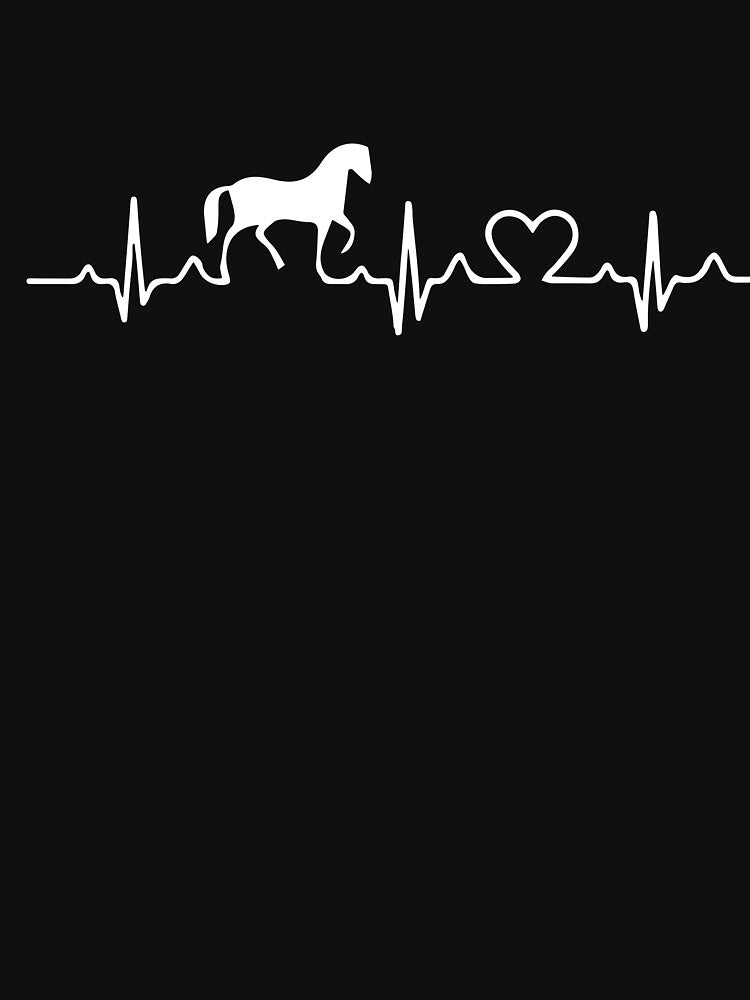 Horse Heartbeat Lover Gift Horse Lover Shirt Heartbeat Decal by TeesByDesign