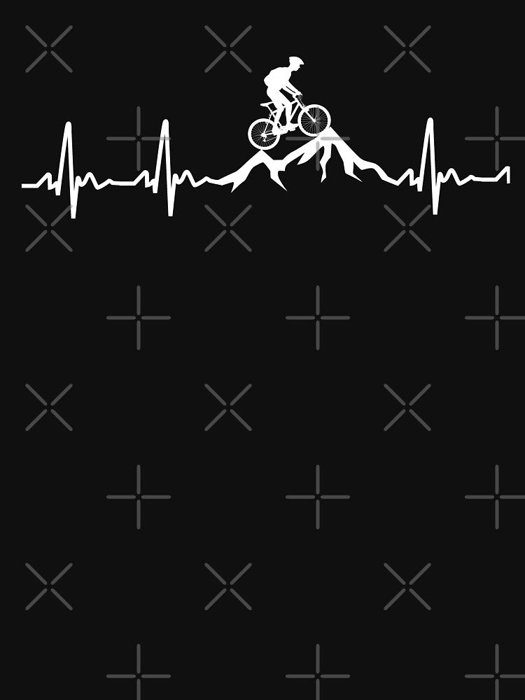 Mountain Bike Heartbeat Funny MTB Dirt Bike Shirt by MerchK1ng