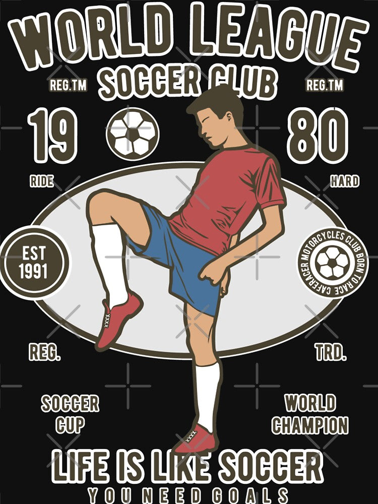 Life is Like Soccer, Vintage Soccer T Shirt Design by Sunnyhova